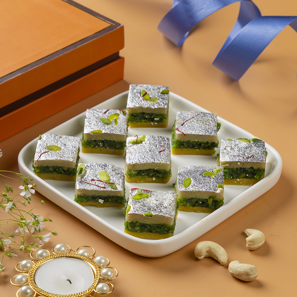 Tiranga Pista Kaju Barfi
